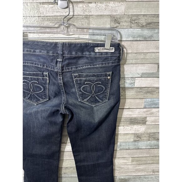Women’s Express Denim Jeans Dark Wash Skinny Leg Size 2 Short - Picture 15 of 16